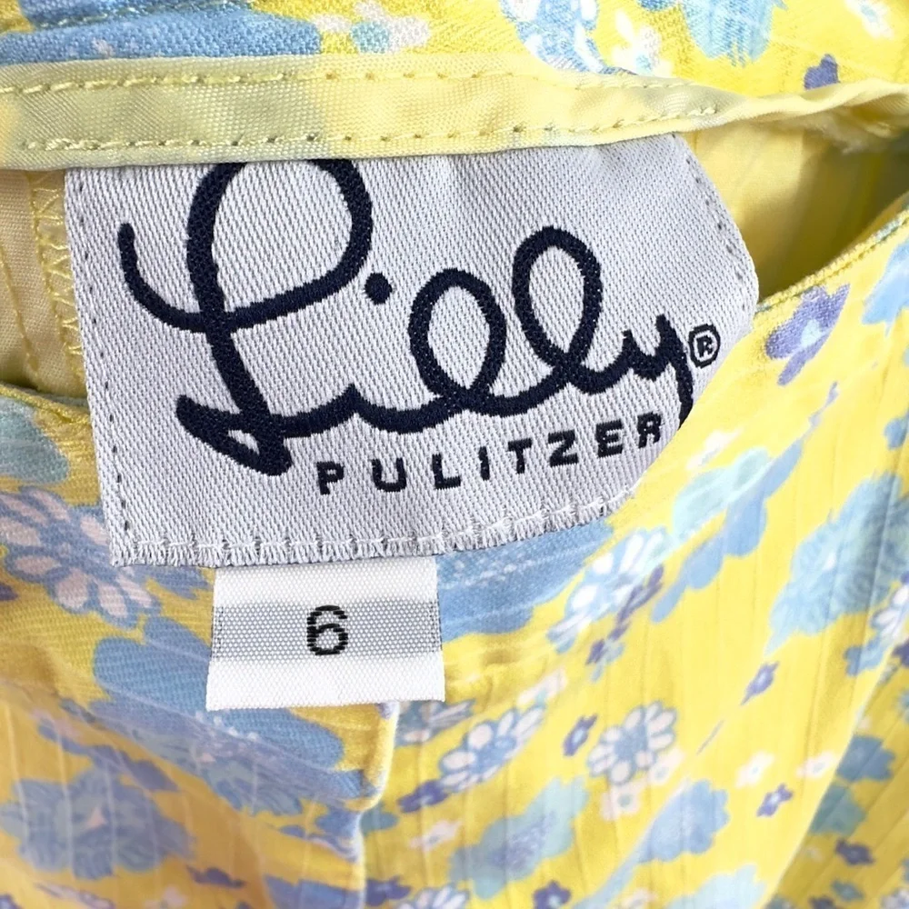 Vintage Lilly Pulitzer Capri Pants Womens 6 Cuba Libre Floral Lion Tropical